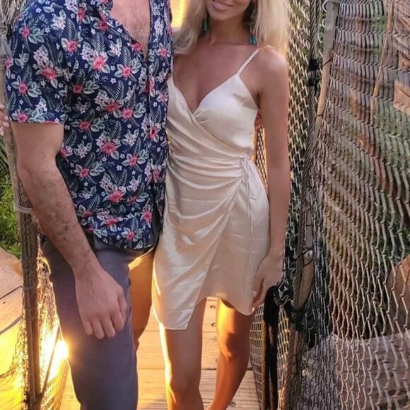 Zara Satin Wrap Dress XS - Picture 1 of 3